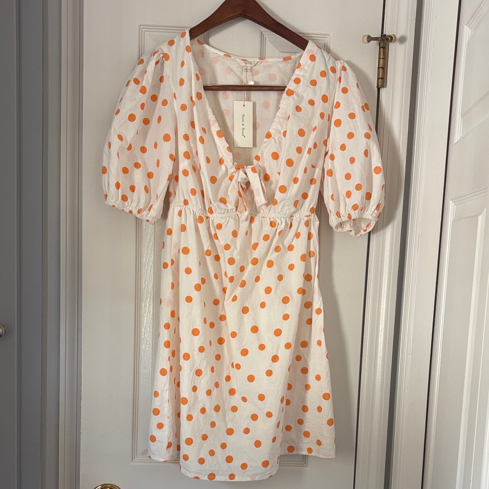 Orange Polka Dot Dress